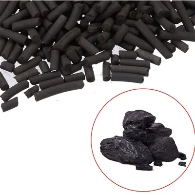 Kolbaserad specialpellets extruderad pellets aktivt kol tillverkat av kol impregnerat med KOH, Ki, Naoh, koppar, ASTM Standard