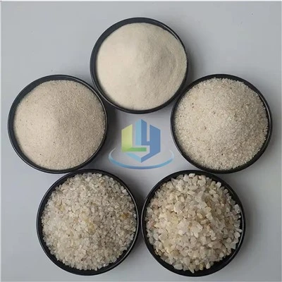 Grus Quartz Silica Sand Filter Media Material för vattenbehandling