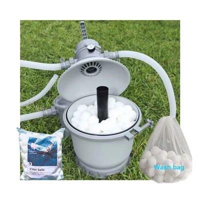 Bajs Filter Media 100% Polyester Fiber Ball Sand Filter 700g Filter Ball Fit Pool Rengöringsanordning